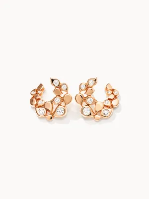 SNOWFLAKES Hoop earings Classic alternating
