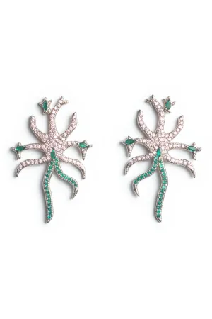 SOFT PINK EMERALD ETOILE EARRINGS
