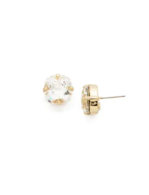 Sorrelli Halcyon Stud Earrings Bright Gold Crystal