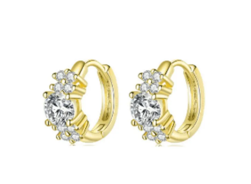 Sparkling Silver Hoop Earrings