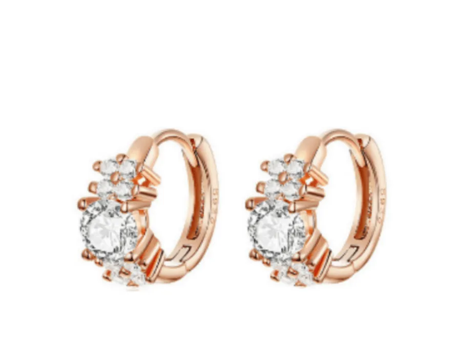 Sparkling Silver Hoop Earrings