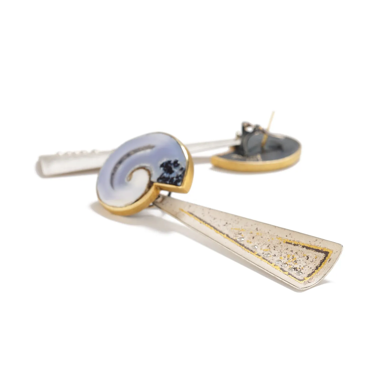 Spiral Agate Drop Earrings