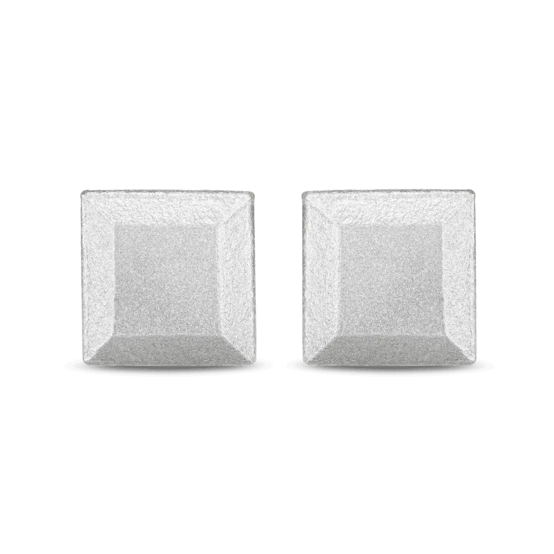 Square Bullion Stud Earrings