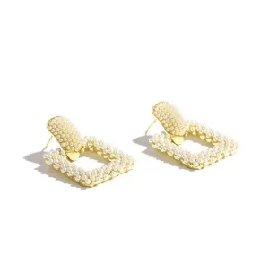 Square Pearl Earrings