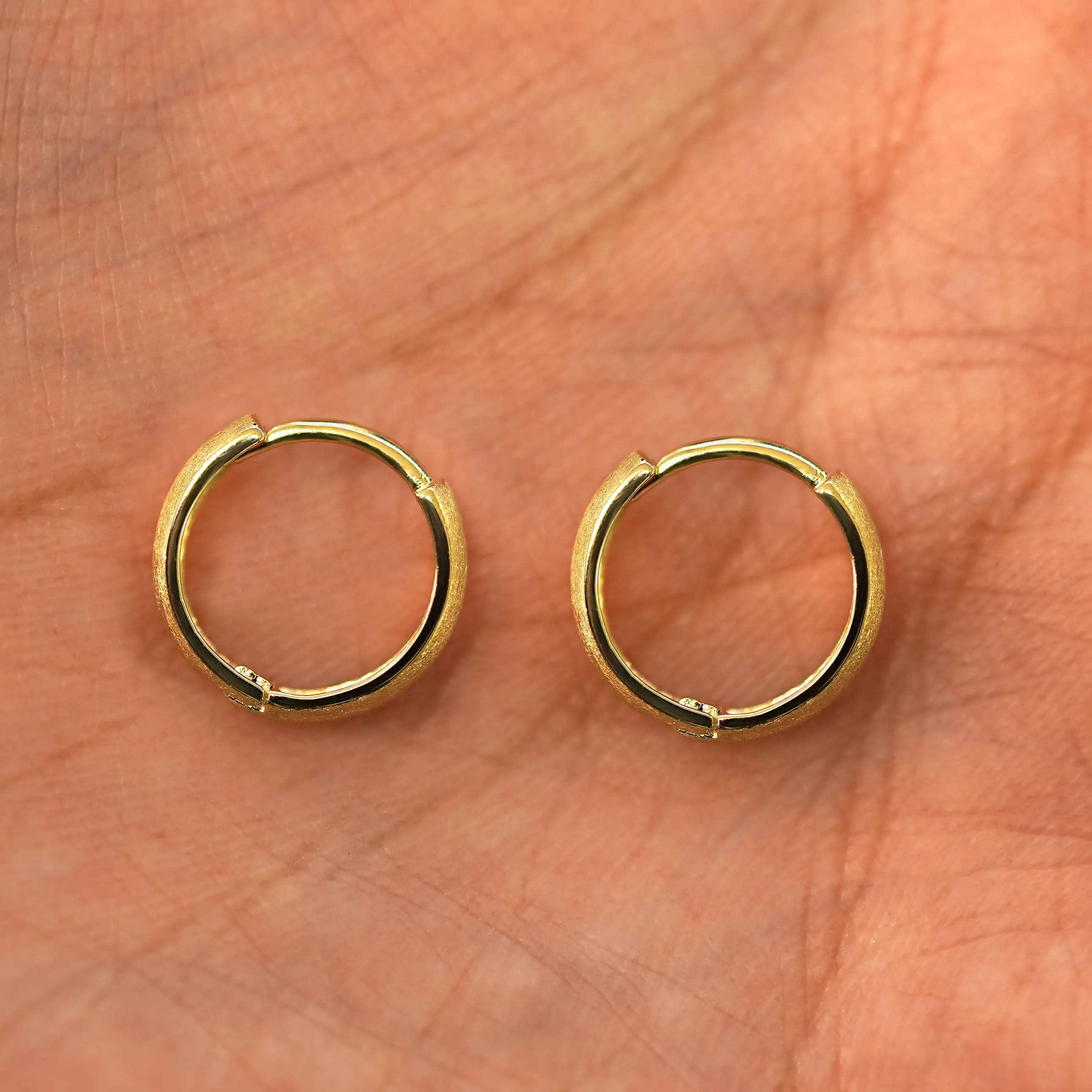 Stardust Small Wide Huggie Hoops