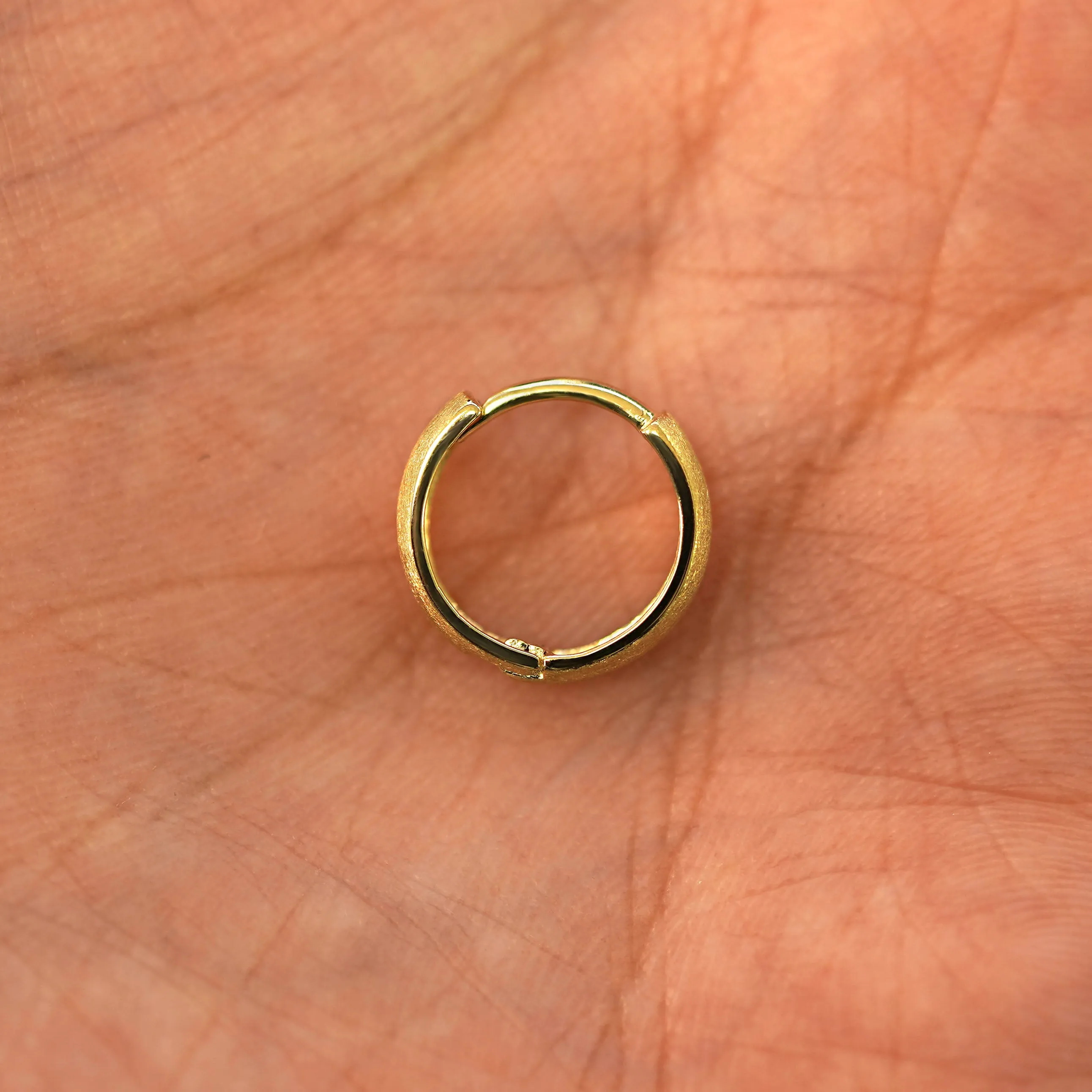 Stardust Small Wide Huggie Hoops