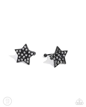 Stellar Skill - Black (Gunmetal) Star Cuff Earring