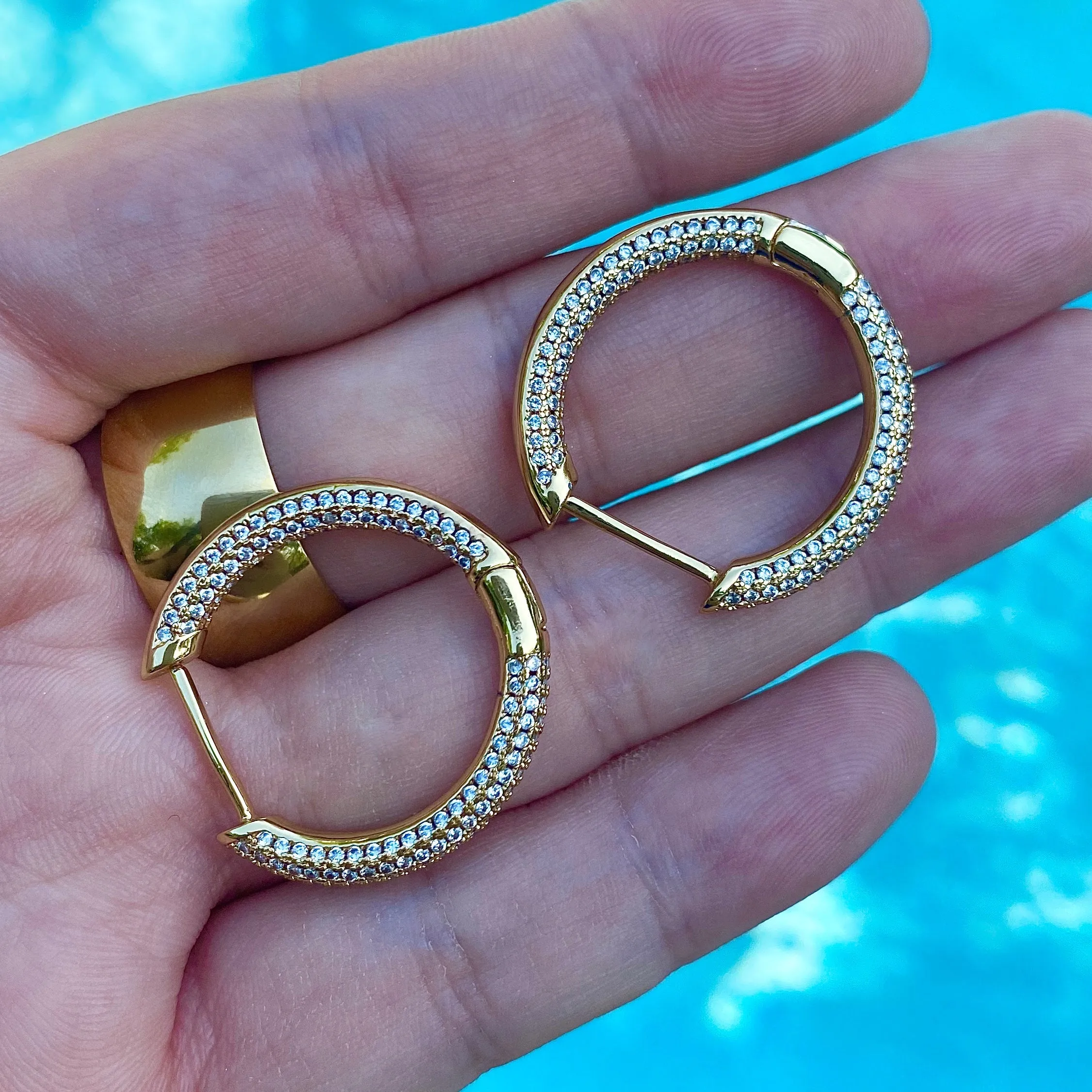 Steph Crystal Hoops