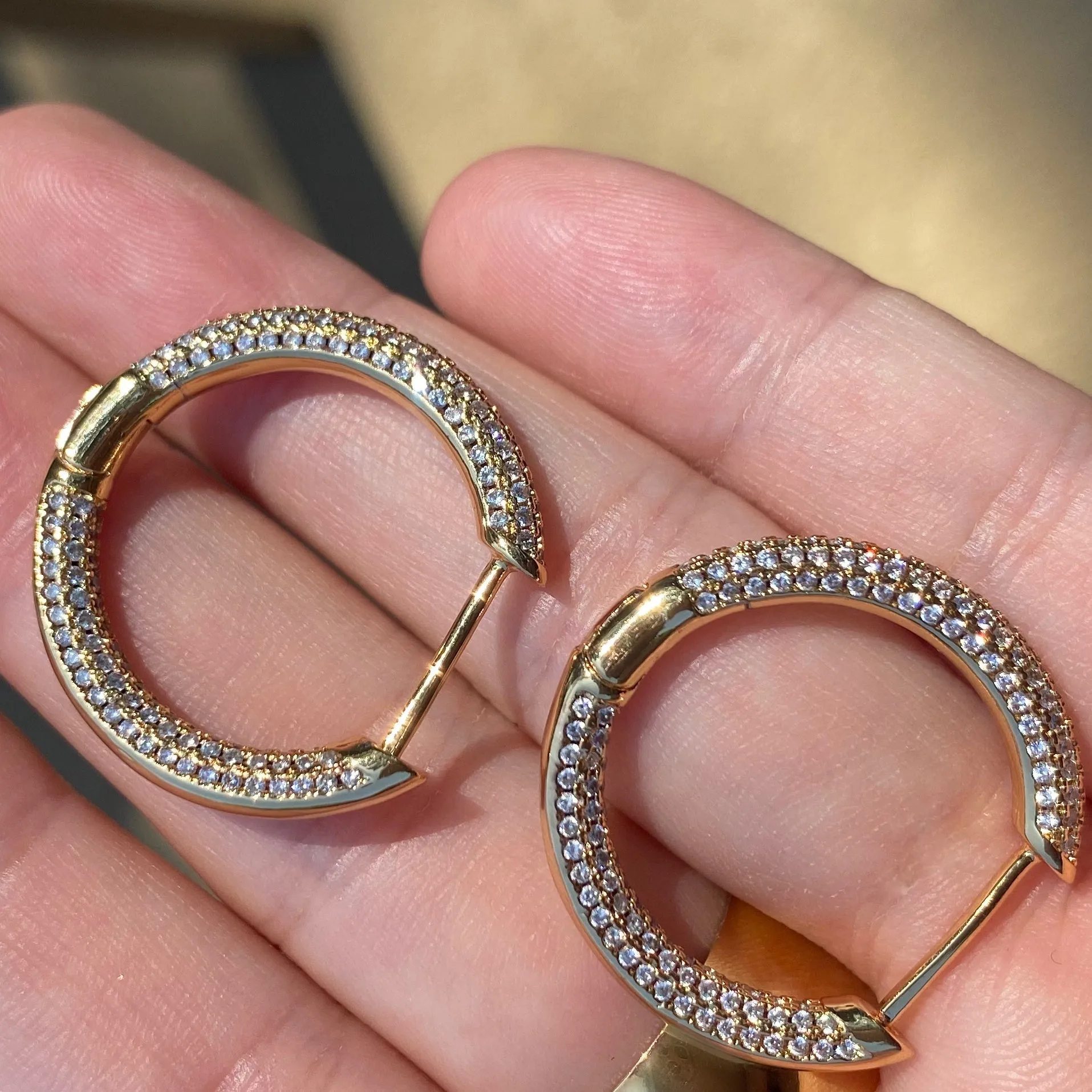 Steph Crystal Hoops