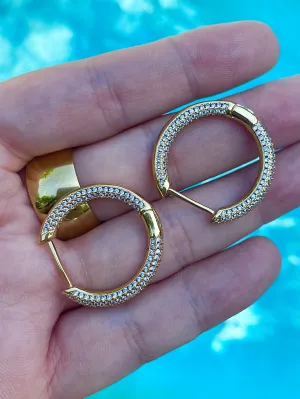 Steph Crystal Hoops