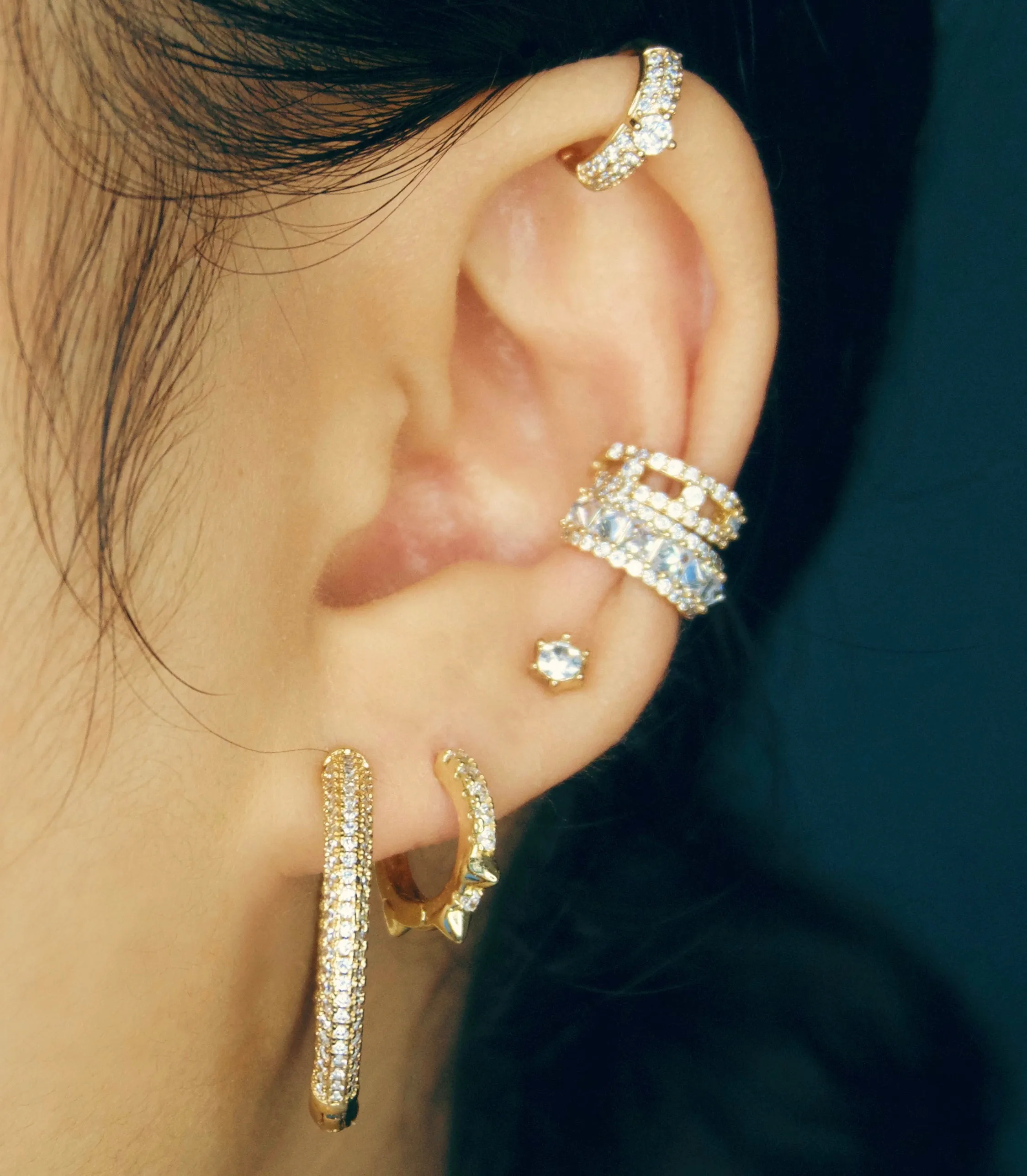 Steph Crystal Hoops