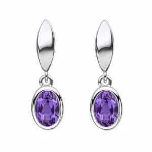 Sterling Silver Amethyst Drop Earrings