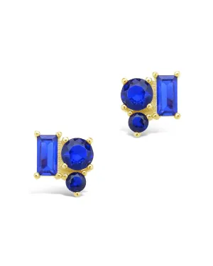 Sterling Silver CZ Cluster Studs