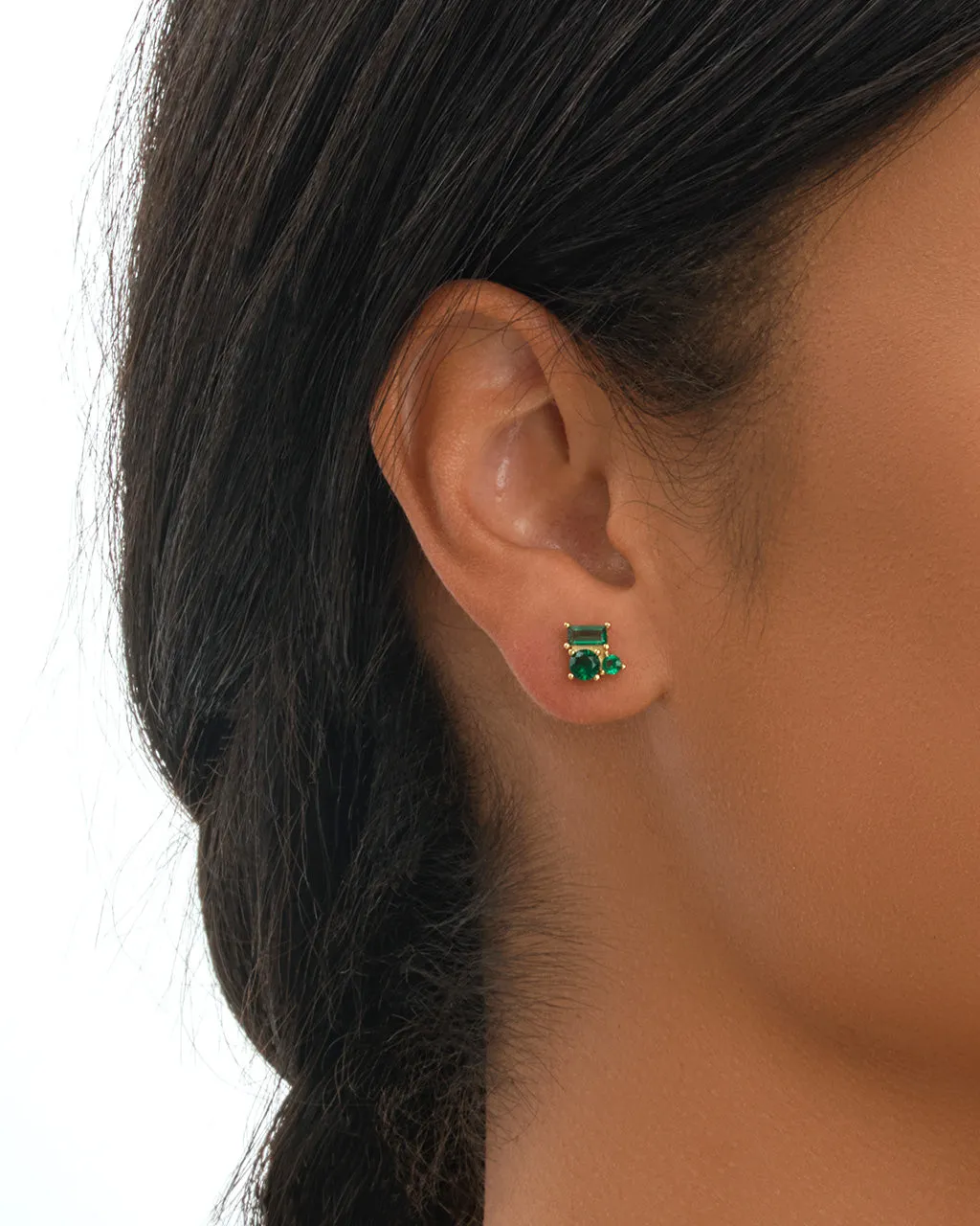 Sterling Silver CZ Cluster Studs