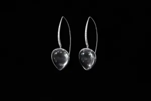 Sterling Silver Handcrafted Crystal Petal Earring