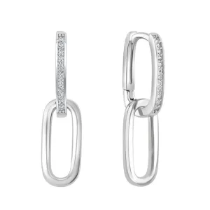Sterling Silver Oval Chain Link Earrings