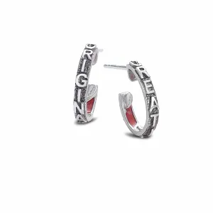 Sterling Silver "Originality" & "Creativity" Hoop Earrings