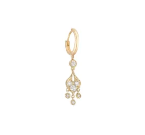 Stone Sultane yellow gold tiny hoop