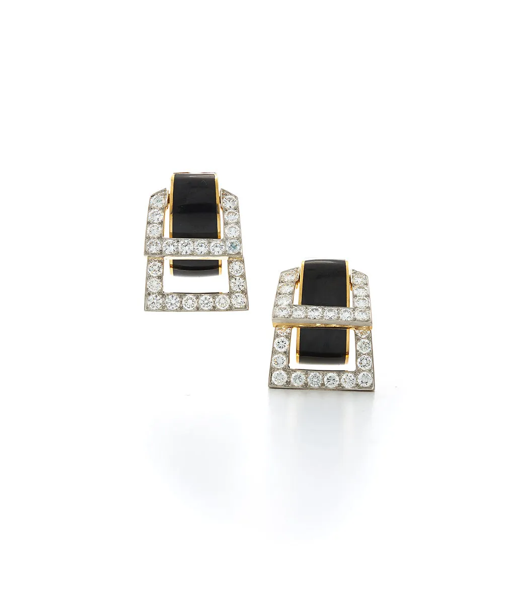 Strap Earrings, Black