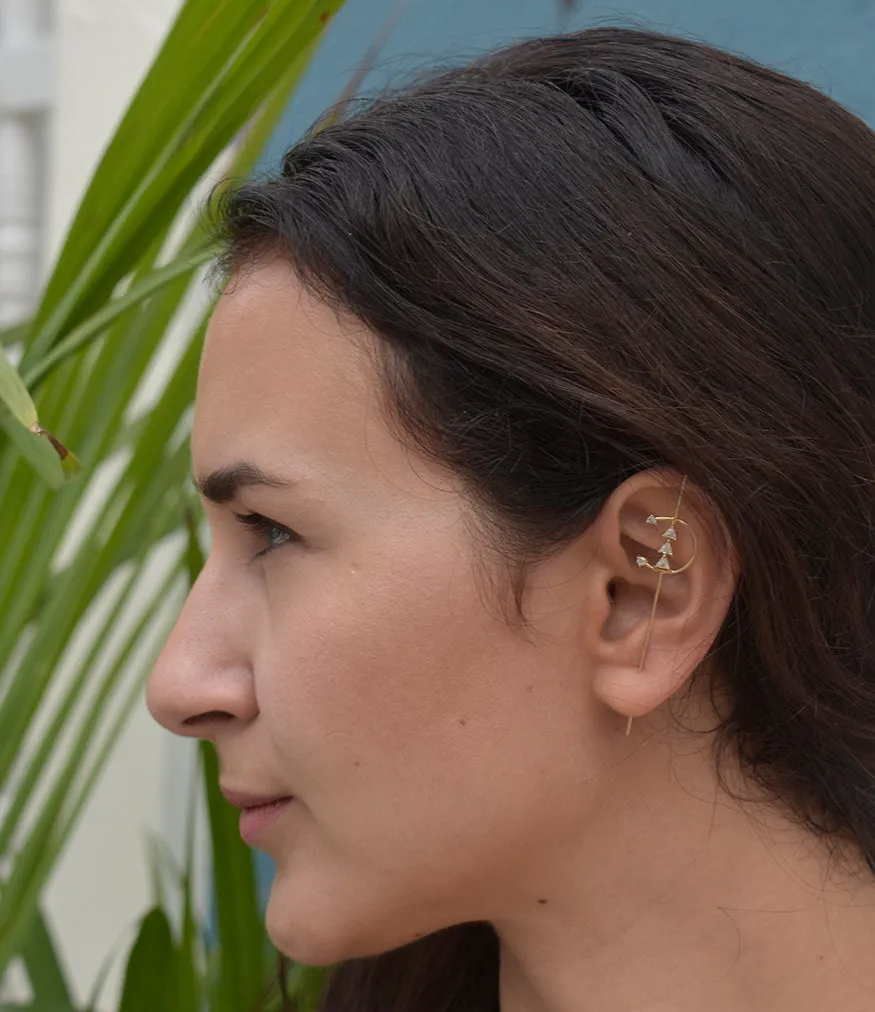 Sunrise Needle Earring