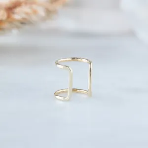 The Column Ear Cuff | 14K Yellow Gold