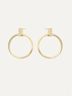 The Diamond Line Circle Earrings
