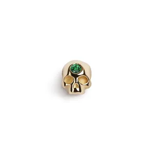 The Sojourner Flat Back Stud, Emerald