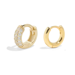 THE TREASURE HOOP SET SMALL - 18k gold vermeil