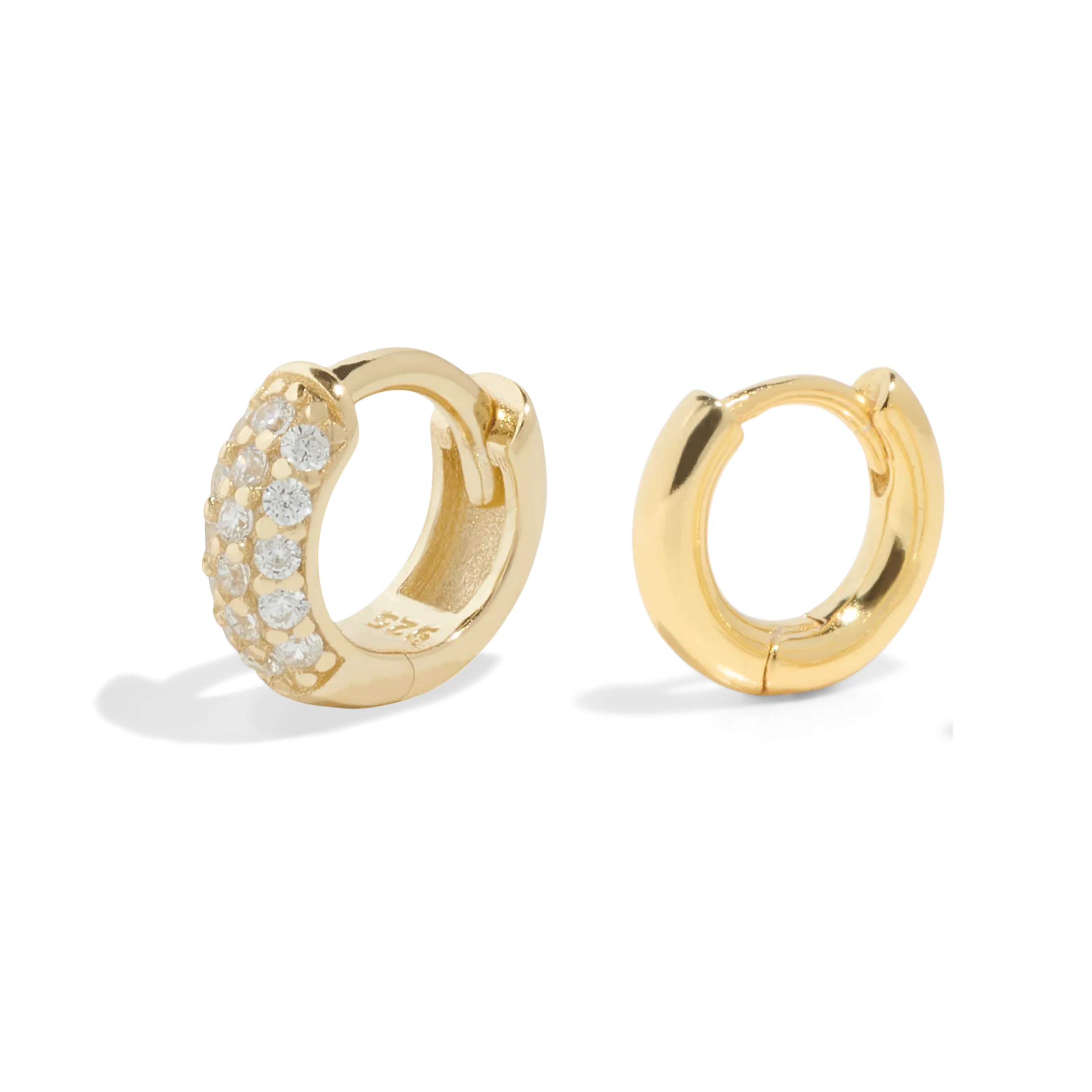 THE TREASURE HOOP SET SMALL - 18k gold vermeil