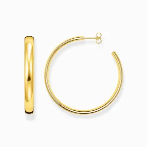Thomas Sabo Gold Plated Sterling Silver Large Hoop Earrings