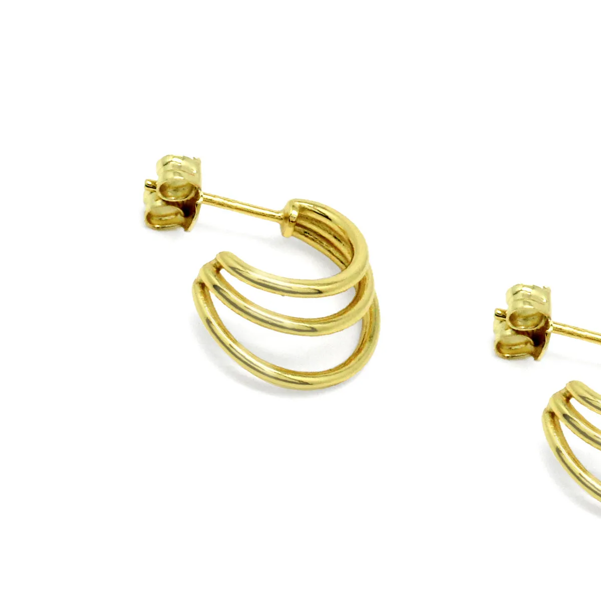 Thurman Triple Half Hoop Earrings in Gold or Silver