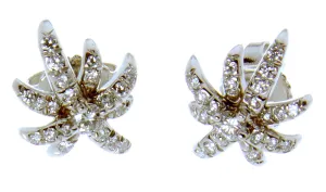 Tiffany & Co. Platinum Diamond Starburst Earrings