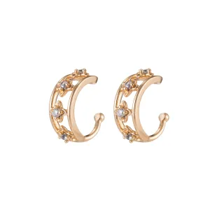 Tiny gold ear cuff, Dainty cuff, Conch cz ear cuff, Huggie cz ear cuff, Non pierced cz ear cuff, Dainty ear cuff, Gold ear cuff, Conch cz AI-047