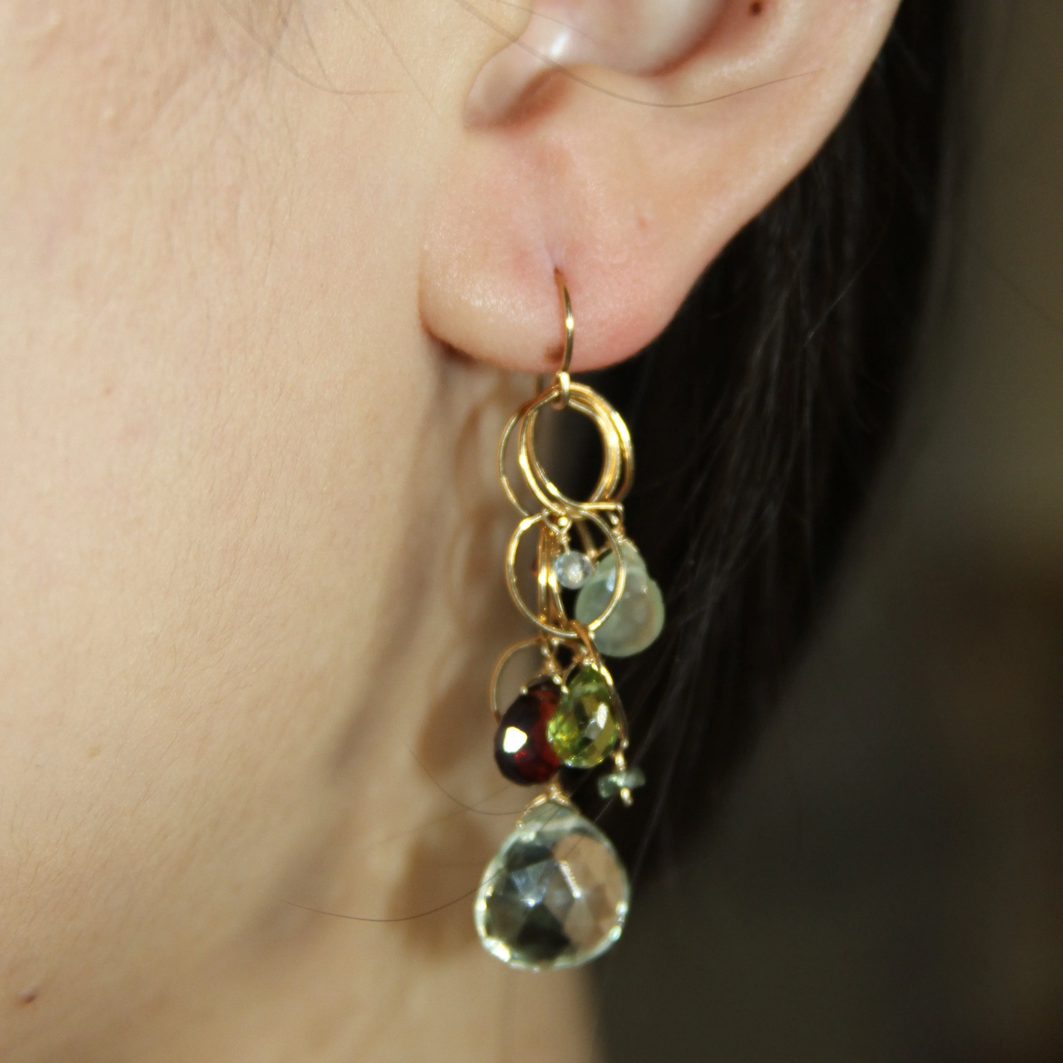 Tranquility Earrings - Green Amethyst
