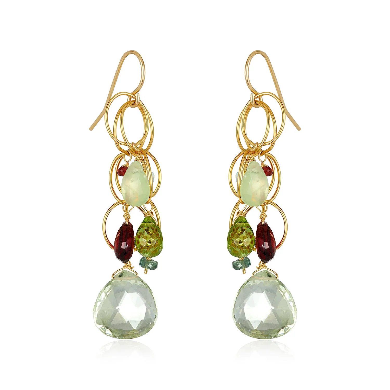 Tranquility Earrings - Green Amethyst