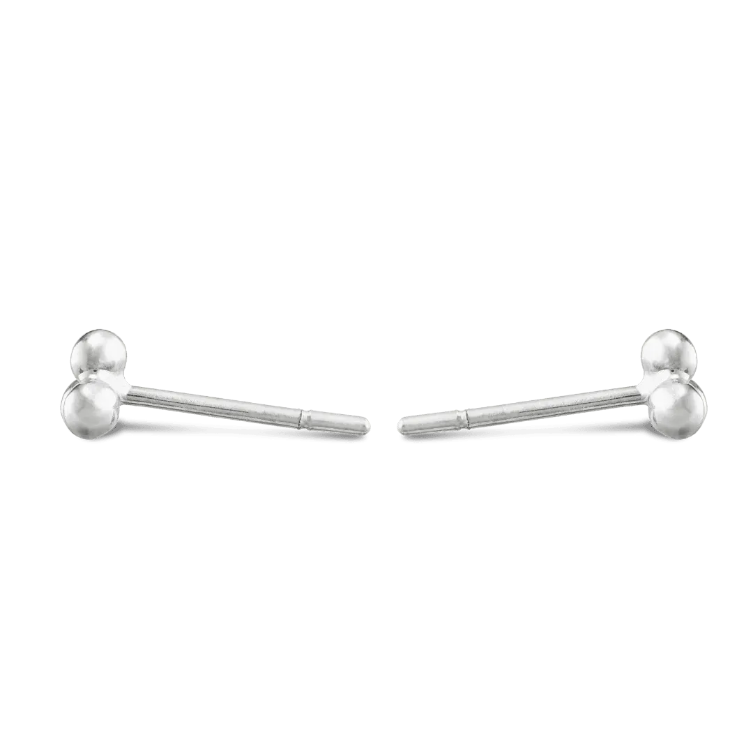 Trio Bead Stud Earrings