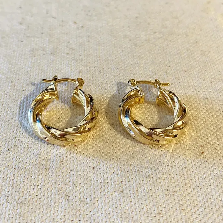 Twisted Hoop Earrings