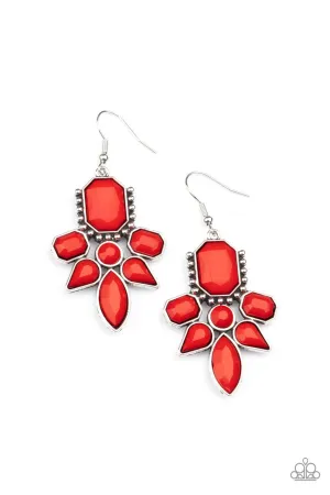 Vacay Vixen Red Paparazzi Earrings