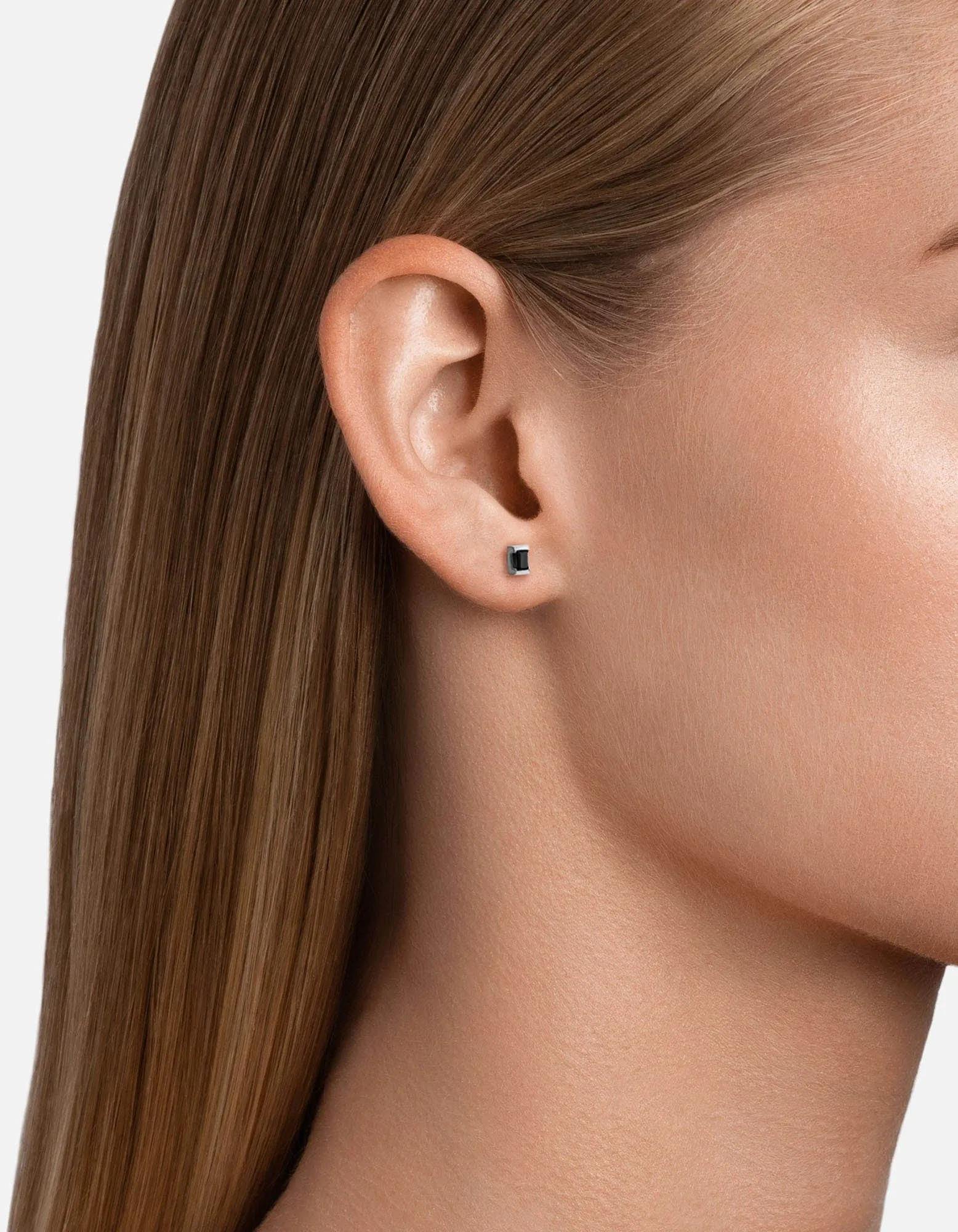 Valor Onyx Stud Earrings, Sterling Silver