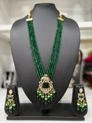 Victorian CZ Beaded Necklace Set