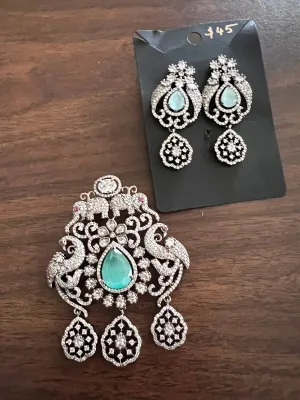Victorian CZ Pendant set
