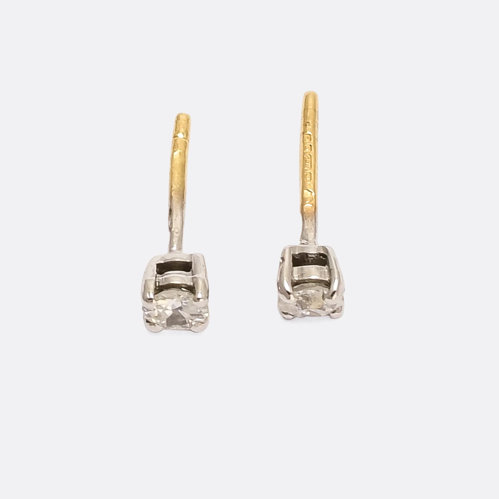 Vintage 0.50ct Old Cut Diamond Stud Earrings