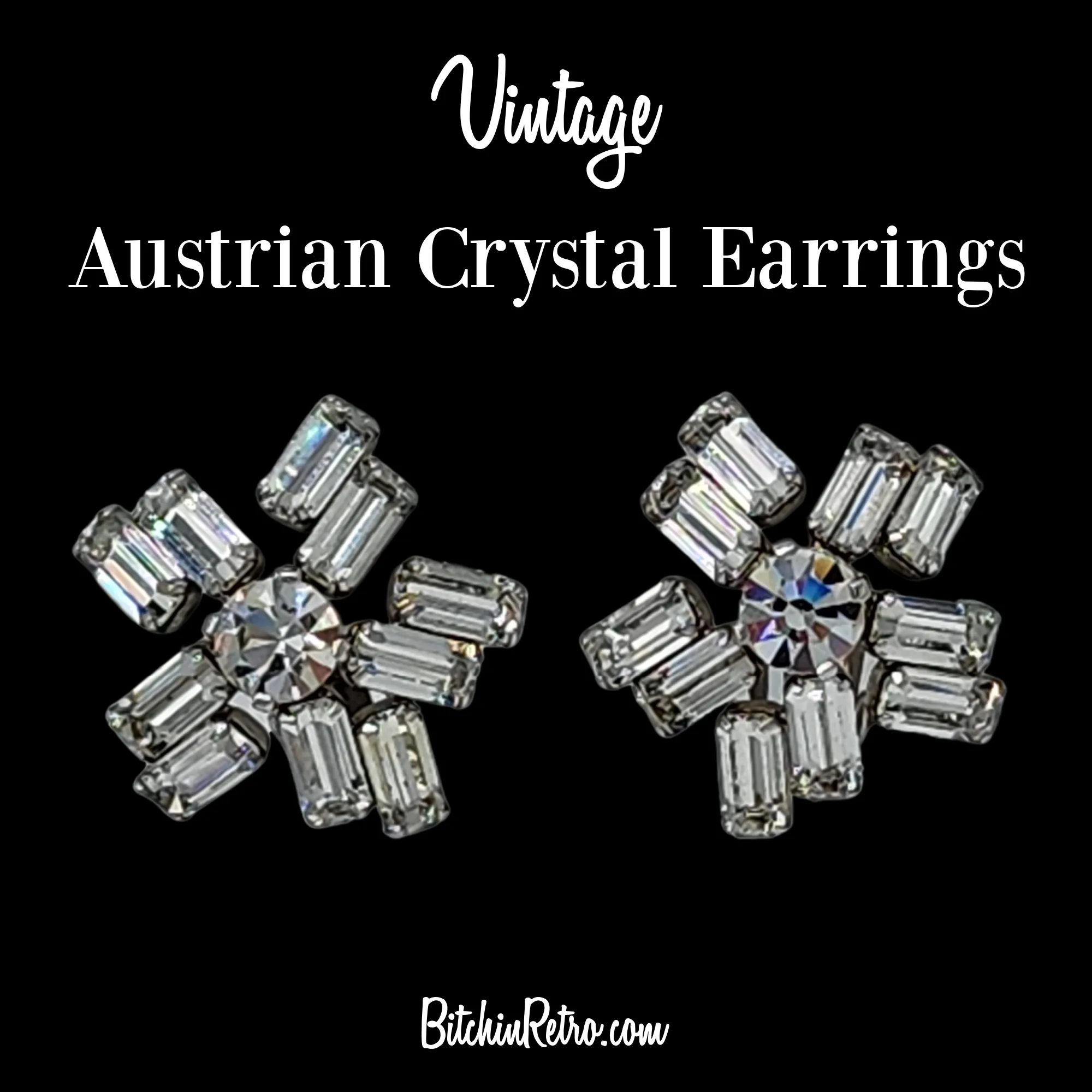 Vintage Austrian Crystal Earrings