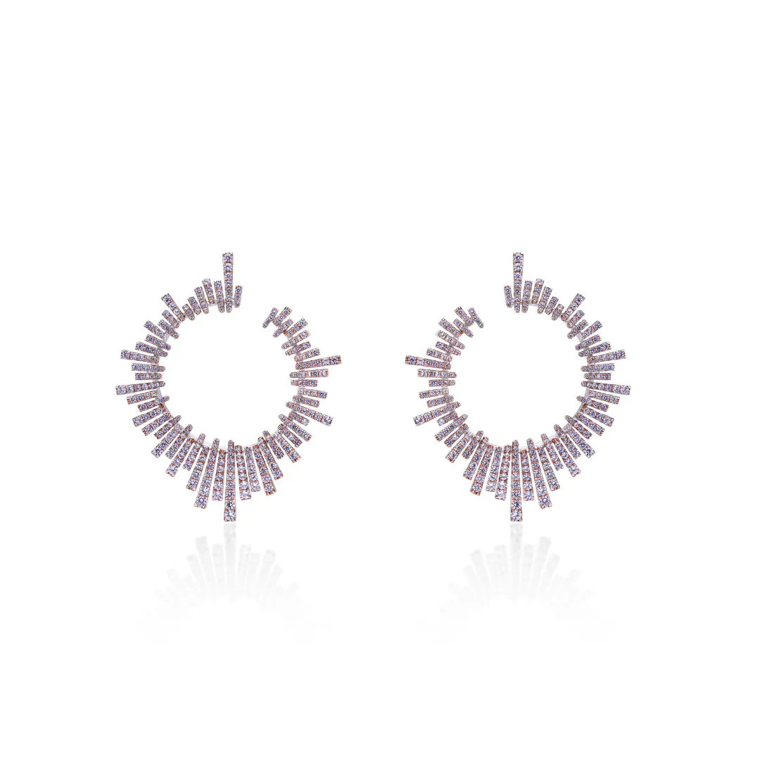 Violet Blue Sapphire Earrings