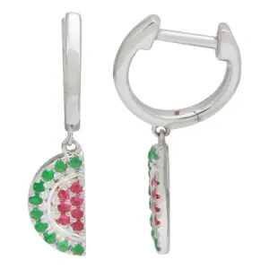 WATERMELON CHARM HUGGY EARRINGS