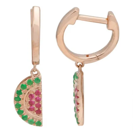 WATERMELON CHARM HUGGY EARRINGS