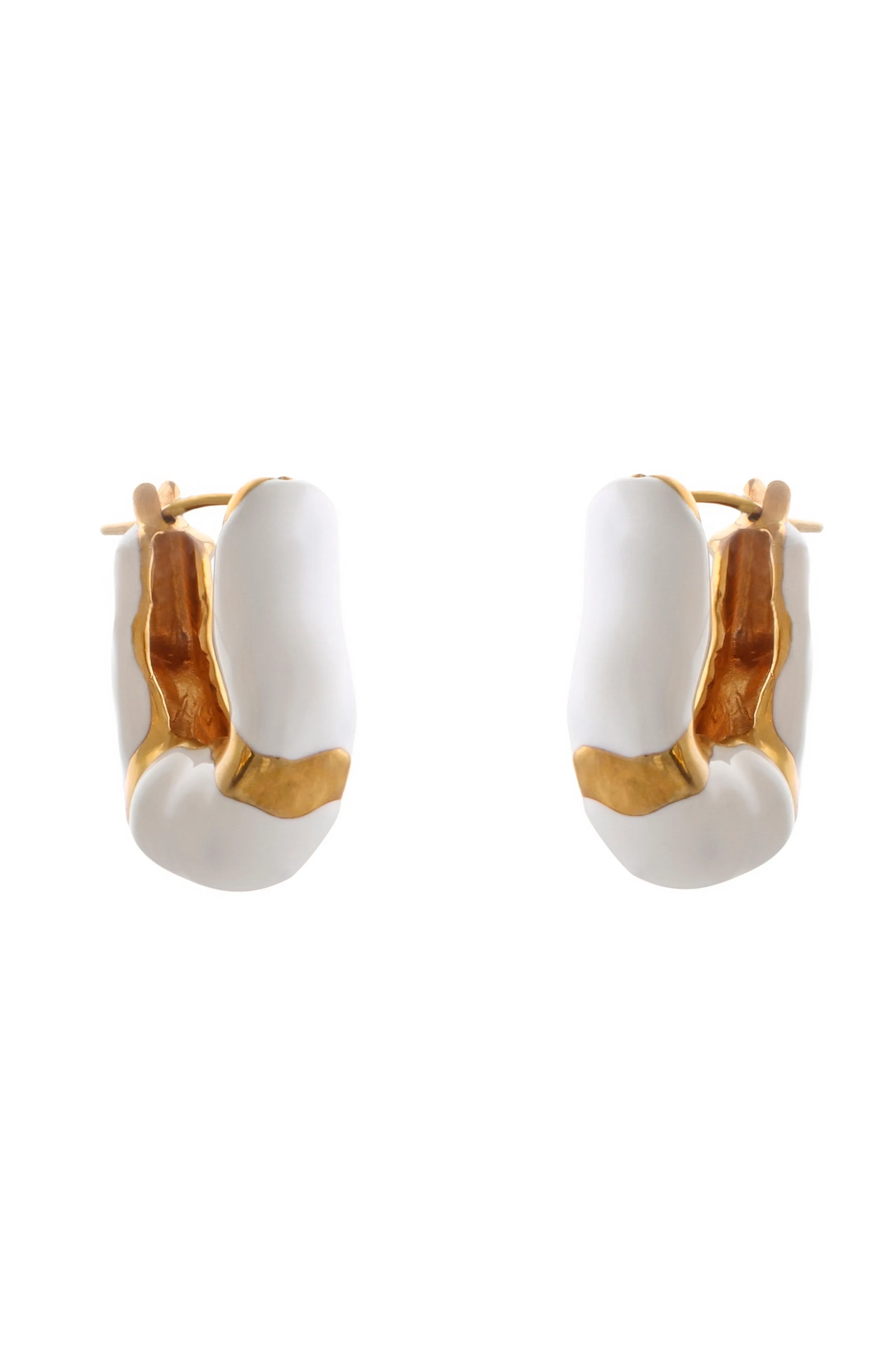 WAVE HOOP EARRINGS WITH ENAMEL