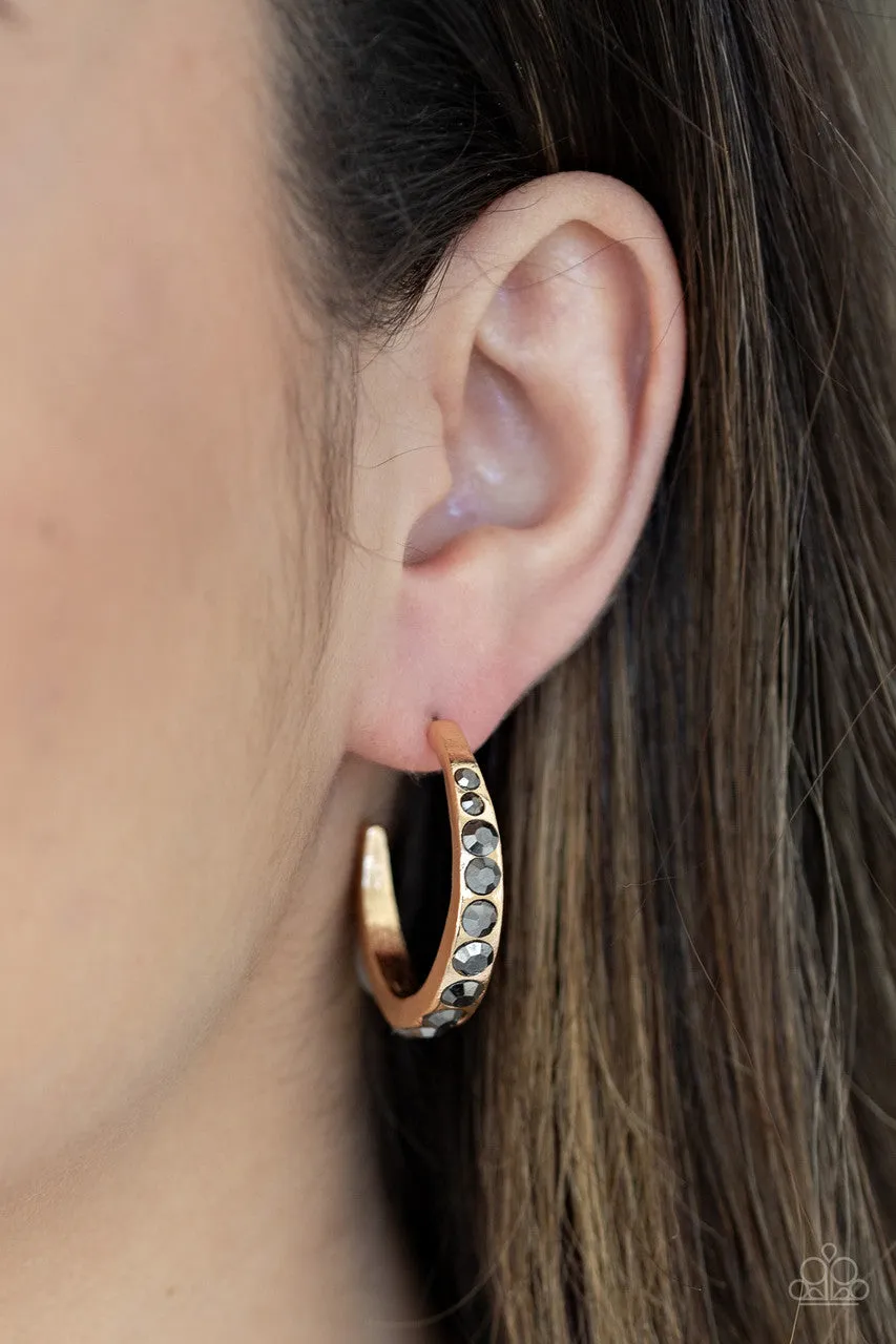 Welcome to Glam Town Gold Paparazzi Earrings