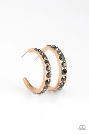 Welcome to Glam Town Gold Paparazzi Earrings