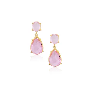 West Coast Pink Crystal Earrings